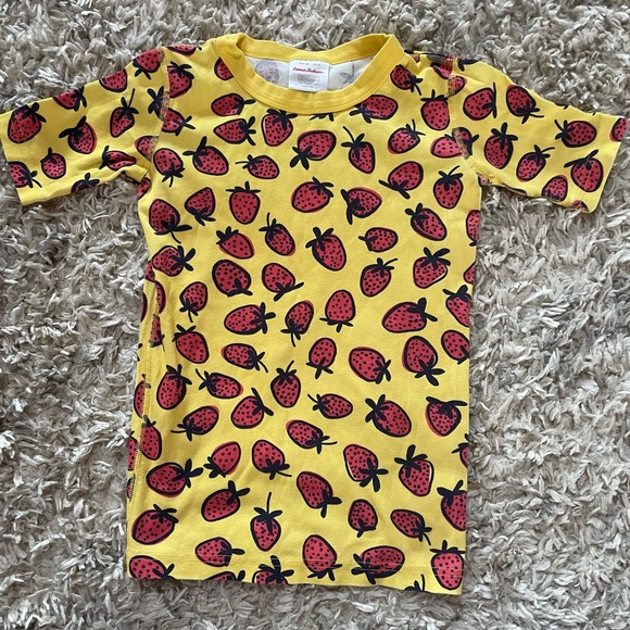 Hanna Andersson Pajama Top Strawberries Sz 12 - Picture 4 of 7